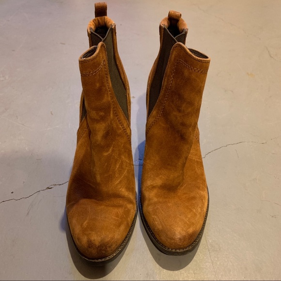 (8) Women’s Franco Sarto Camel Brown Booties - Picture 2 of 6